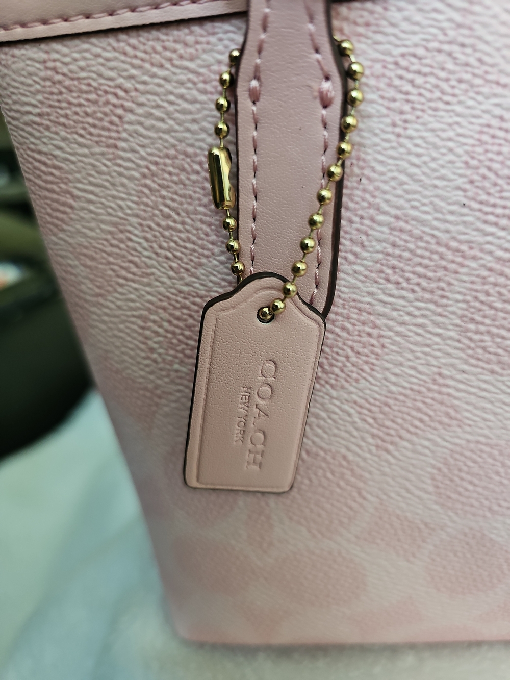 NWT Coach CW032 City Mini Tote Crossbody Blush Pink Signature Canvas - Picture 7 of 12